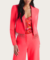 L'Agence Jen Crystal Fringe Blazer